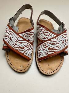 Embroidered Brown Sandal