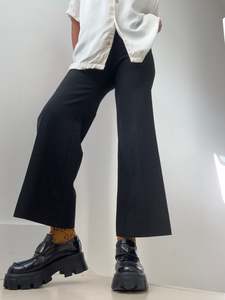 Vintage Black Wide Leg Suit Pants