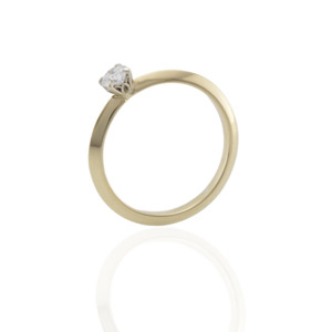 Handmade Engagement Rings: Handmade 9ct Yellow Gold Solitaire Engagement Ring