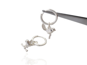 New Zealand Inspired Jewellery: Fantail Hoop Earrings
