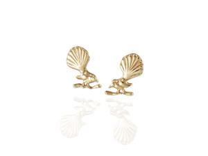New Zealand Inspired Jewellery: Fantail Stud Earrings