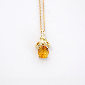 Fine Jewellery Jewellers Bench: Citrine and Diamond Swirl Pendant
