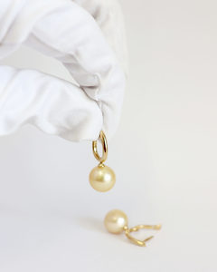 Earrings Jewellers Bench: Golden South Sea Pearl Earrings
