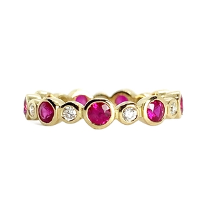 Collections: Modern Ruby and Diamond Stacker Ring