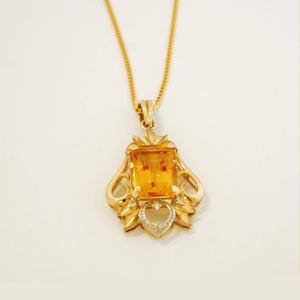 Fine Jewellery Jewellers Bench: Ornate Citrine and Diamond Enhancer Pendant