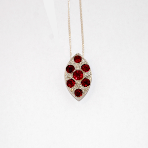 Fine Jewellery Jewellers Bench: Handmade Art Deco Rubillite and Diamond Pendant