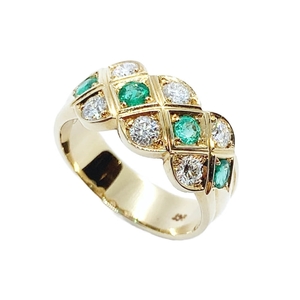 Coloured Stone Dress Rings Jewellers Bench: Quintessential Diamond and Emerald Pineapple Ring