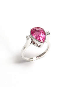 Products: Modern Pear Pink Tourmaline Ring
