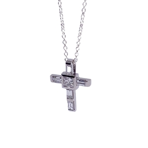 Fine Jewellery Jewellers Bench: Modern 18ct Diamond Cross Pendant