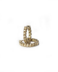 Earrings Jewellers Bench: Yellow Gold Diamond Huggie Earrings