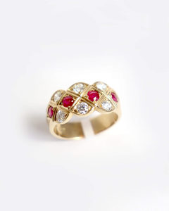 Products: Quintessential Diamond and Ruby Pineapple Ring