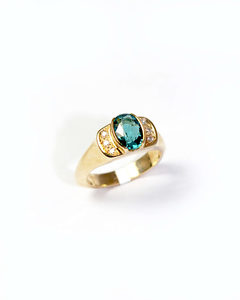 Jewellery manufacturing: Indicolite Tourmaline and Diamond Ring