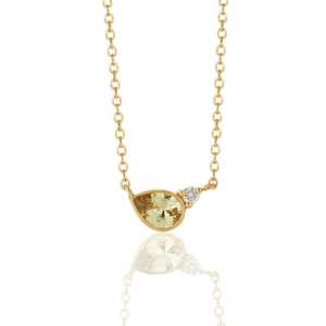 Necklaces: Toi et Moi Pendant in Yellow