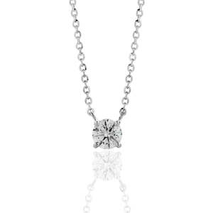 Necklaces: Diamond Solitaire Floating Pendant 0.46ct