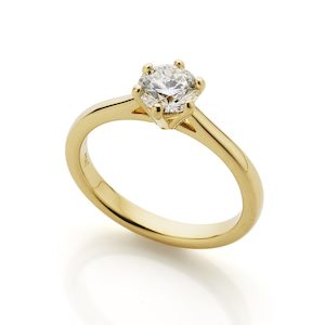 Engagement Rings: Six-Pillar Solitaire