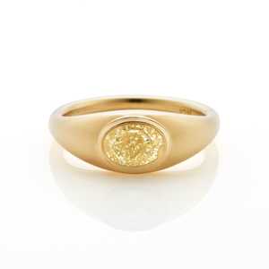 Yellow Diamond Dome Ring