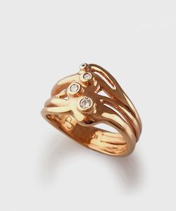 Products: RG 33658 Wide Double Wave ring in Sterling Silver Size X.5