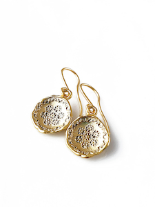 Products: ER ss268HOOP Wild Flower earrings Sterling Silver & creoles