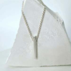 Pendants: Vertical Bar Pendant with Chain