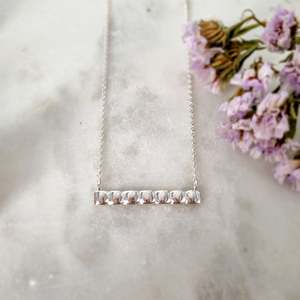 Pendants: Scalloped Bar Pendant with Chain