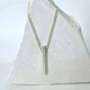 Pendants: Vertical Bar Pendant with Chain