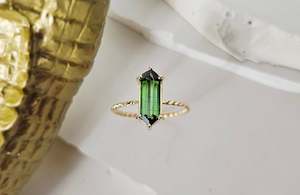 Rings: Embrace Unique Beauty: Green Tourmaline Ring