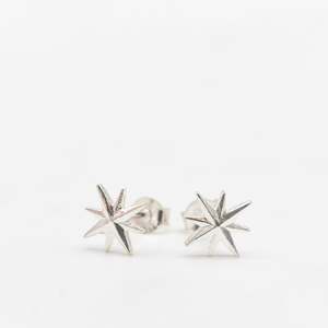 Silver Star Stud Earrings