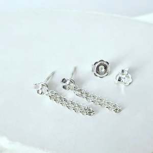 Earrings: Flur Earrings with Chain