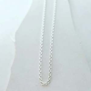 Long Round Belcher Link Chain in Sterling Silver