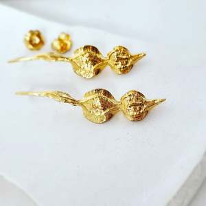 Native Plant Collection: Kowhai Seed Pod Earrings: Nature's Artistry