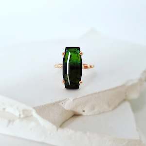 The Leading Lady: Moss Green Tourmaline Ring