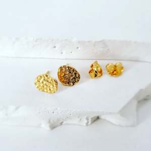 Perfectly Imperfect Collection: Dimpled Satin Studs