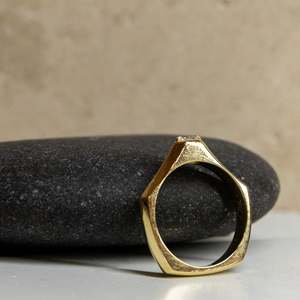 Geometric 18ct Gold Ring
