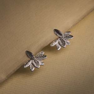 Earrings: Botanical Leaf Studs