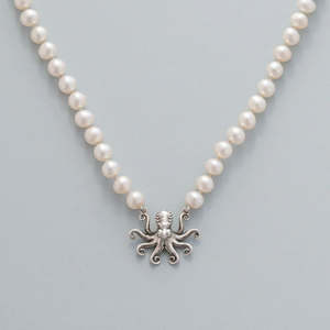 Nick Von K: Mini Kraken Octopus Pearl Necklace