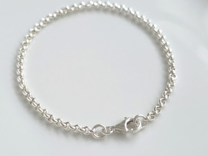 Solid 925 Sterling Silver Belcher Bracelet (5.5Grams) 1229260405