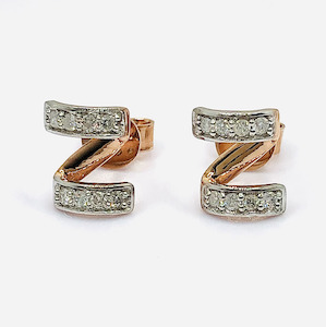 Diamond Earrings in Sterling Silver ( ERC1008) J Ferns Jewellery