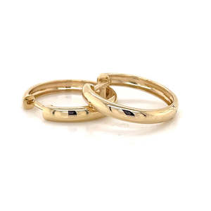 Earrings: 9k Yellow Gold Huggie Earrings
