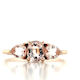 9k Rose Gold Oval & Pear Morganites Ring