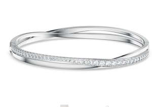 Childrens Jewellery: SWAROVKSI TWIST:BANGLE, WHITE