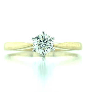 Engagement Rings: 9k B/Tn 0.40ct Solitaire Diamond Ring