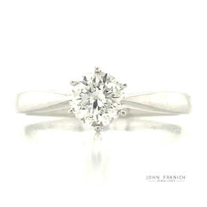 Engagement Rings: 18k White Gold 0.70ct Diamond Ring