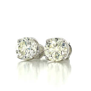 Diamonds: 18k White Gold 2ct Diamond Stud Earrings