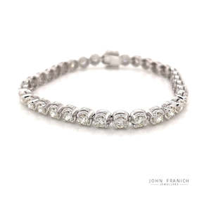18k White Gold 5ct Diamonds Tennis Bracelet