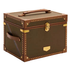 Wolf: WOLF 190 YEARS IDA TRUNK JEWELLERY BOX KHAKI