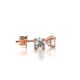 9K Rose Gold 4mm Aquamarine Stud Earrings