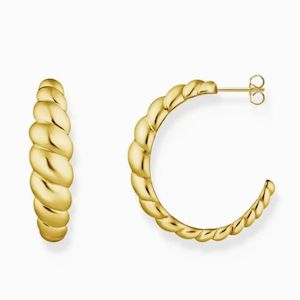 Gifts Under 500: THOMAS SABO BOLD YGP TWISTED CREOLE HOOP E/R