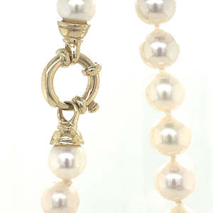 Jewellery Pearls: Single Strand 8.5-9mm FW Pearls Necklace