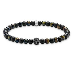 THOMAS SABO REBEL BLUE TIGERS EYE&OBSID B/L 21cm
