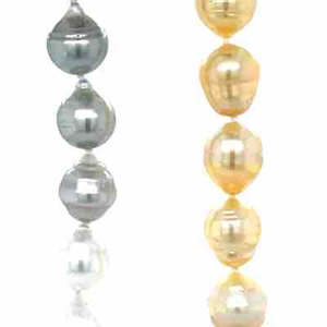 Jewellery Pearls: Autore 9-10mm Circle Mix Ombre South Sea Pearl Necklace